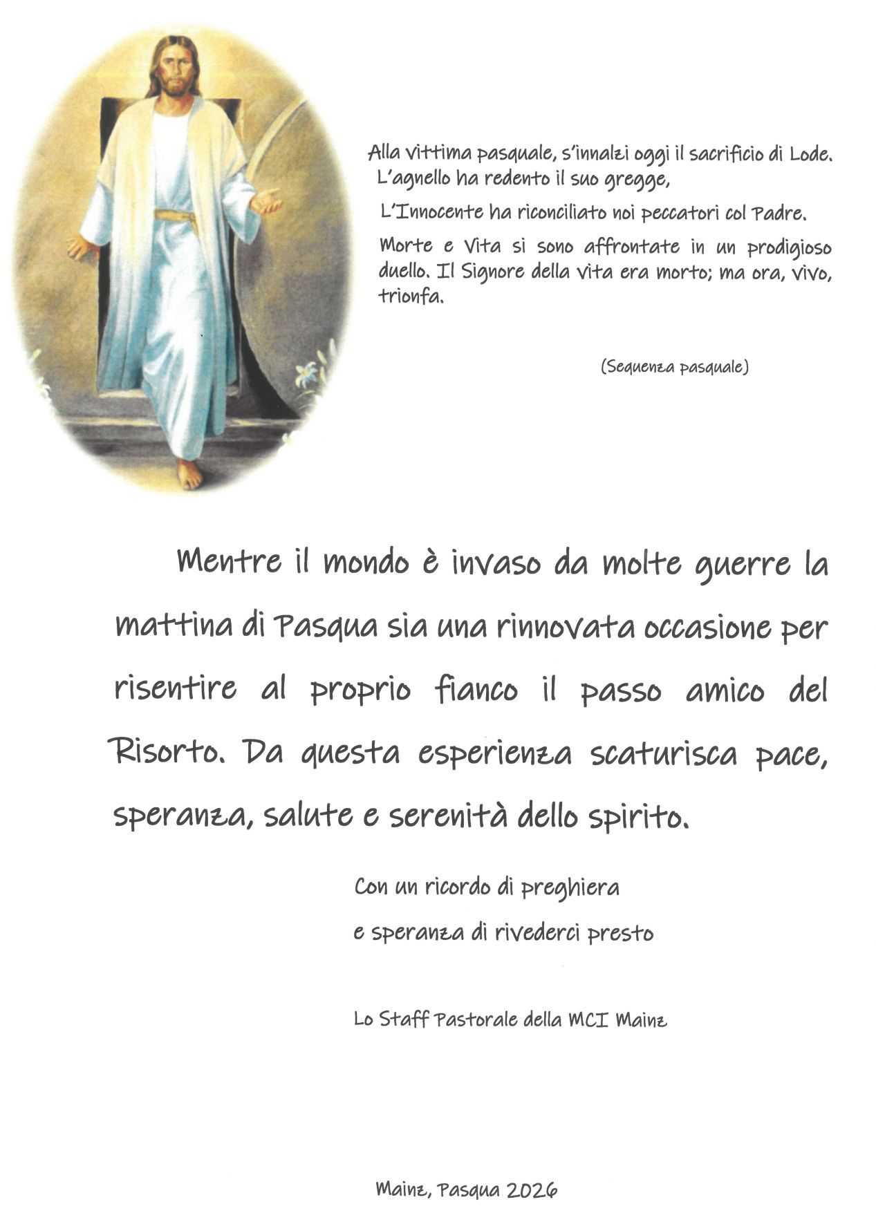 Auguri di Pasqua